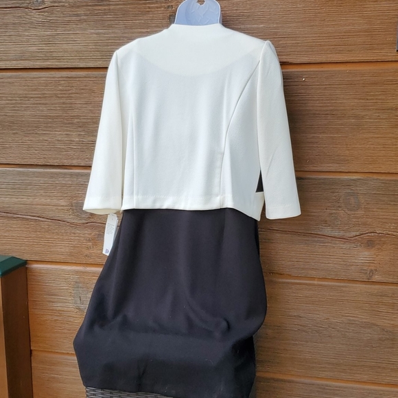 NEW 2 Piece Studio One Black & White Dress & Coat - Picture 4 of 15